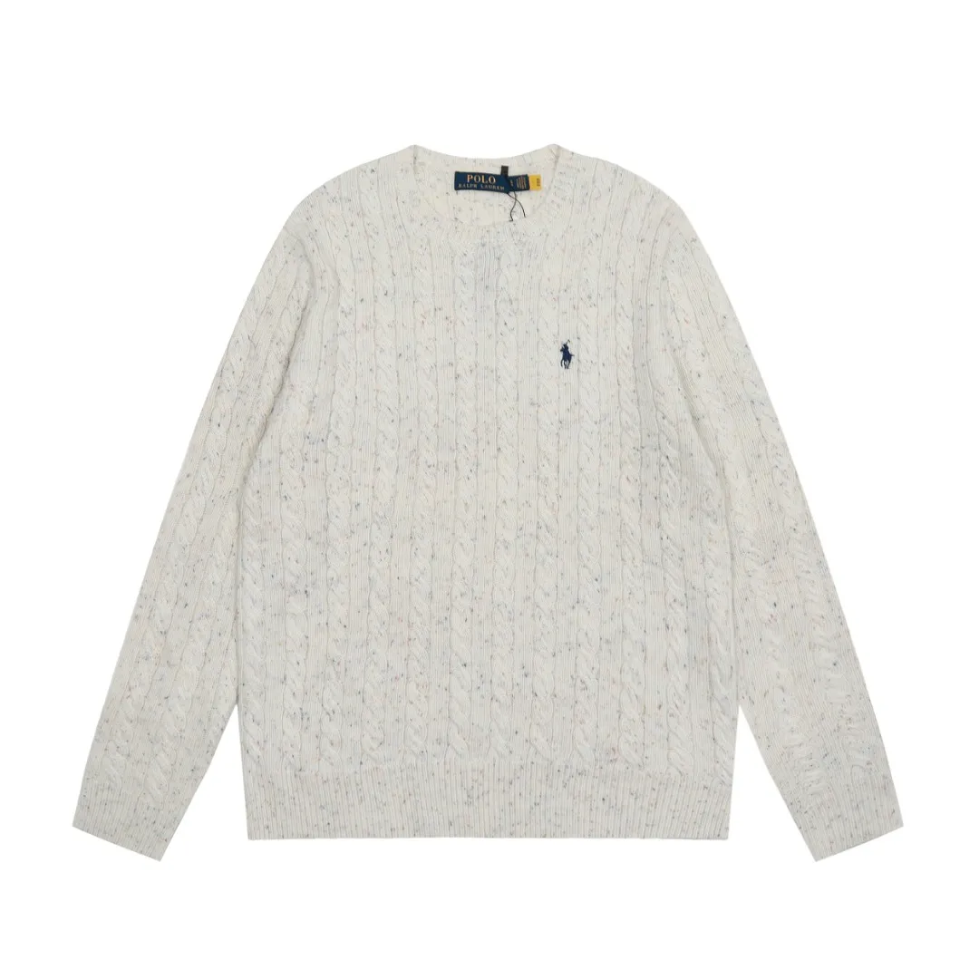 🅿️220 "Top quality" Style number: DS028# [Ralph Lauren wool blended pony embroidered logo twist knitted sweater] ✅Ralph Lauren gradient multi-color dot versatile couple style knitted round neck pullover sweater ✅15% merino cotton wool 85% wool blended custom laser buttons ✅Clean and clear texture ✅ZP quality 1:1 version Scan the code to enter the GF website Counter quality ✅Details and quality are the only one in Guangzhou. Imported quality wool. Focus on high-end. Cost-effective. Needless to say good quality. ✅Restore the original version. The maximum size can be worn up to 180 pounds. Loose, comfortable and stress-free. ✅The upper body is simple and easy to put on. A must-have item for ootd. Good-looking clothes are never picky. A must-have in couples' wardrobes. Size: S-L. Color: Navy blue, light blue, off-white, gray, Christmas red.